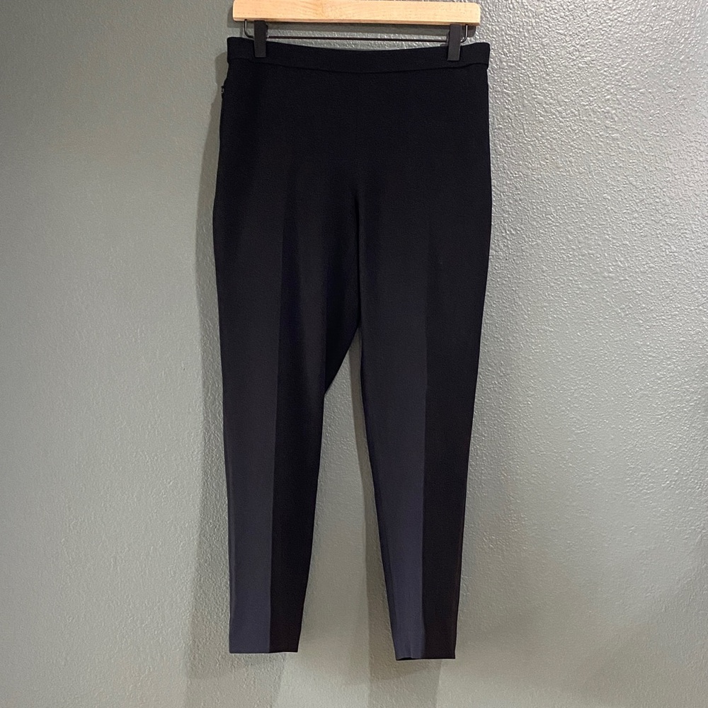 Theory Size 6 Basic Pull On Pant - Admiral Crepe - Black - pockets